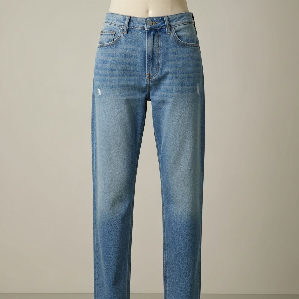 Light Wash Straight Fit Jeans