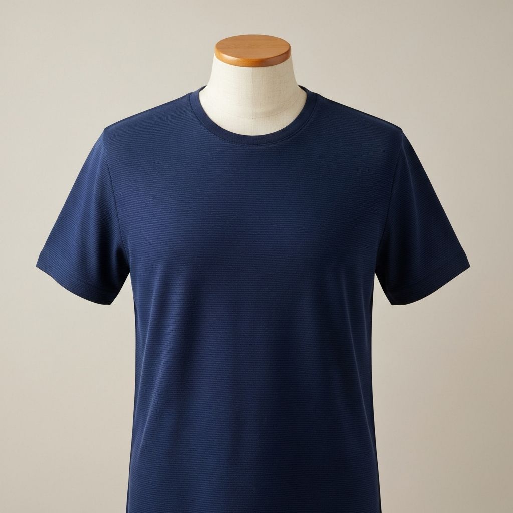 Navy Blue Cotton Polo T-Shirt