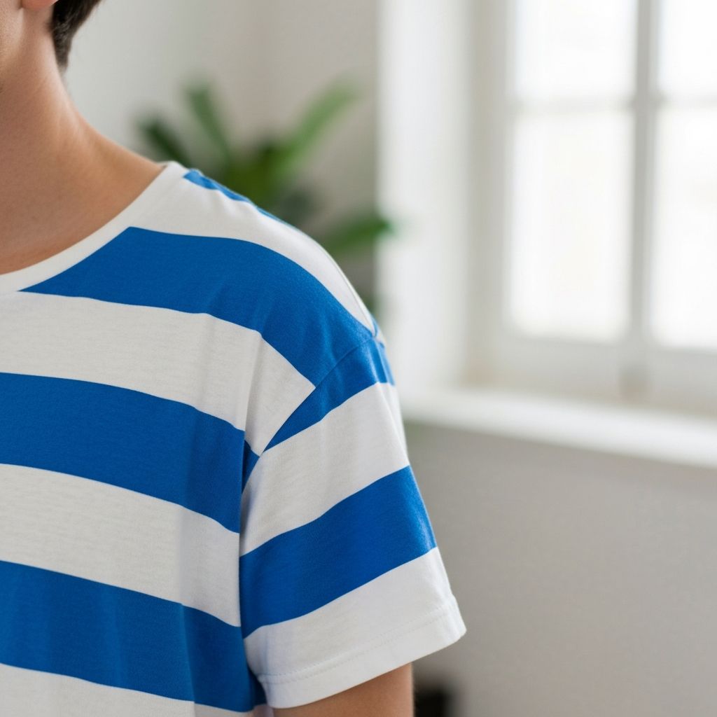 Striped Cotton Round Neck Tee